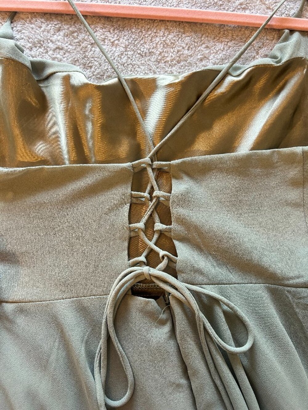 Lulu's Sage Green Flowing Maxi Dress - Picture 6 of 7